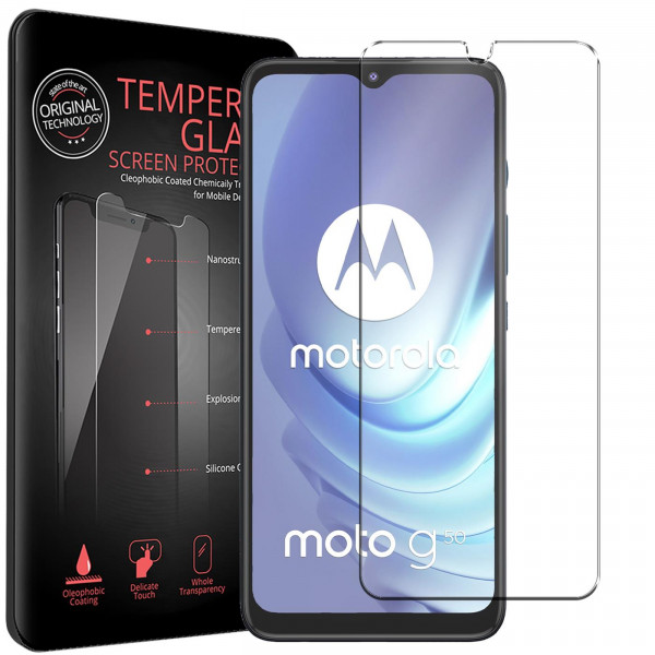 2x Panzerglas für Motorola Moto G50 Glas Folie Schutzfolie