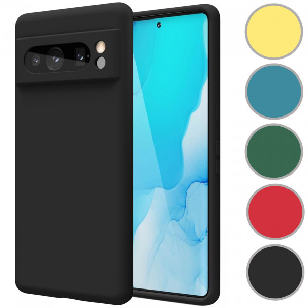 Safers Color TPU für Google Pixel 8 Pro Hülle Soft Silikon Case mit innenliegendem Stoffbezug