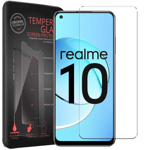 2x Panzerglas für Realme 10 Glas Folie Schutzfolie