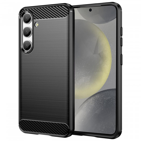 Safers Carbon Hülle für Samsung Galaxy S24+ Schutzhülle Handy Case Cover