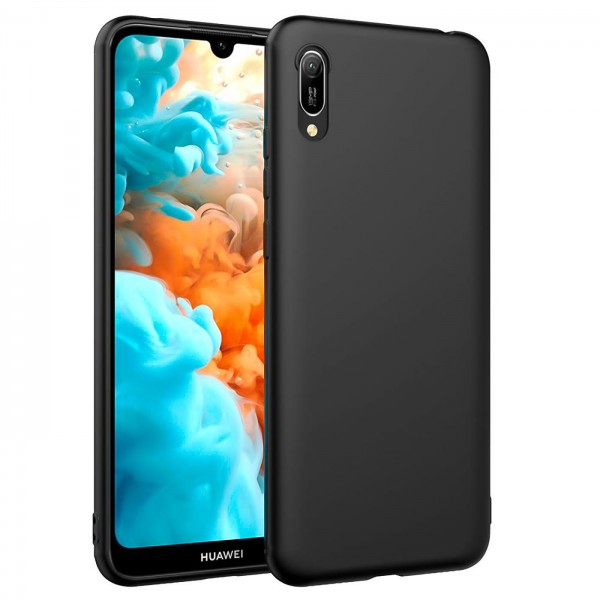 Safers Classic TPU für Huawei Y5 2019 Schutzhülle Hülle Schwarz Handy Case
