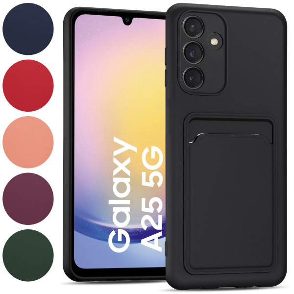 Safers Card Case für Samsung Galaxy A25 5G Hülle Schutzhülle mit Kartenfach Slim Cover