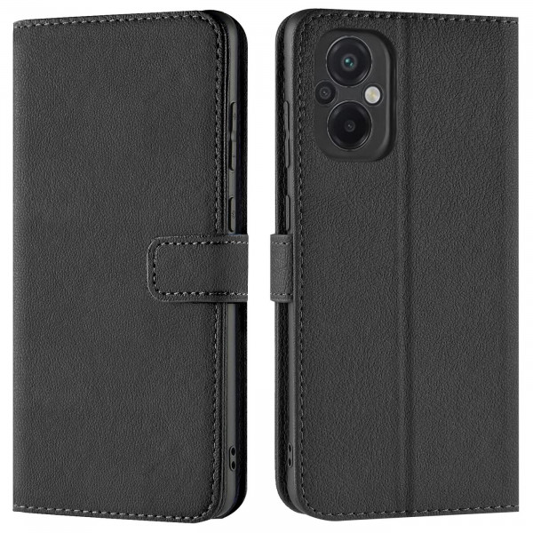 Safers Basic Wallet für Xiaomi Poco M5 Hülle Bookstyle Klapphülle Handy Schutz Tasche