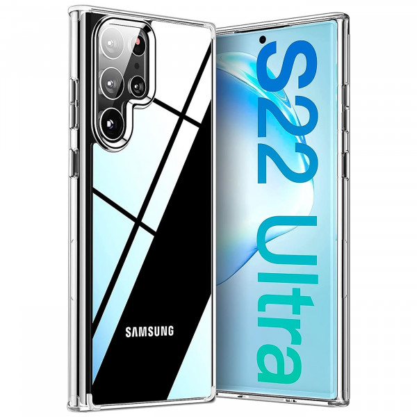 Safers Zero Case für Samsung Galaxy S22 Ultra Hülle Transparent Slim Cover Clear Schutzhülle