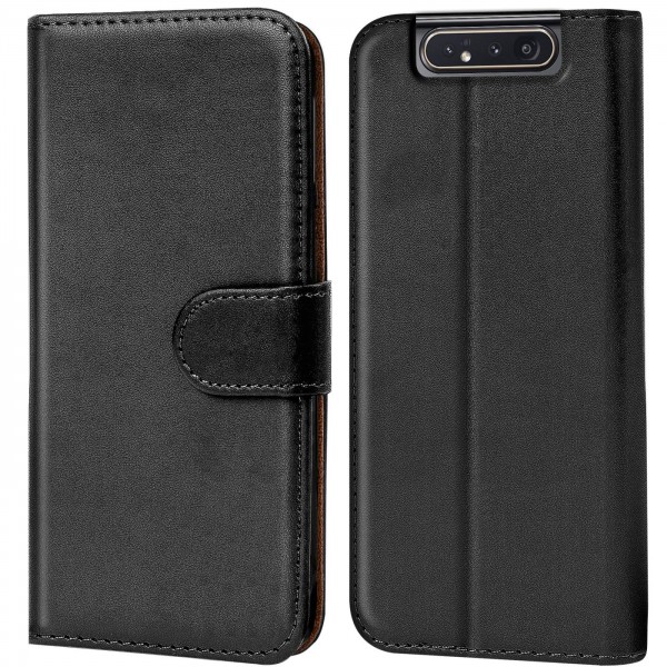 Safers Basic Wallet für Samsung Galaxy A80 Hülle Bookstyle Klapphülle Handy Schutz Tasche