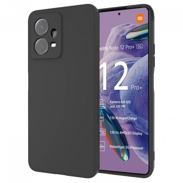 Safers Classic TPU für Xiaomi Redmi Note 12 Pro Plus 5G Schutzhülle Hülle Schwarz Handy Case
