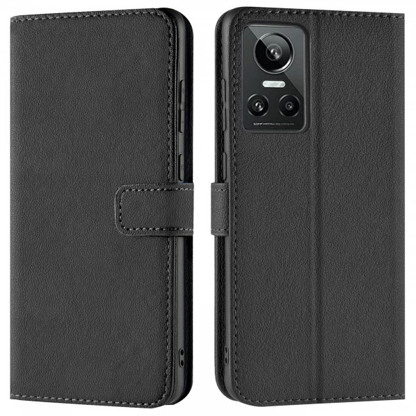 Safers Basic Wallet für Realme GT Neo 3 Hülle Bookstyle Klapphülle Handy Schutz Tasche