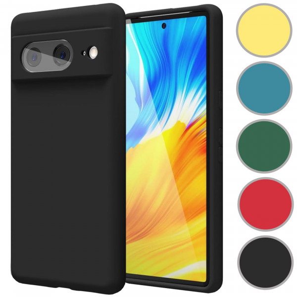 Safers Color TPU für Google Pixel 8 Hülle Soft Silikon Case mit innenliegendem Stoffbezug