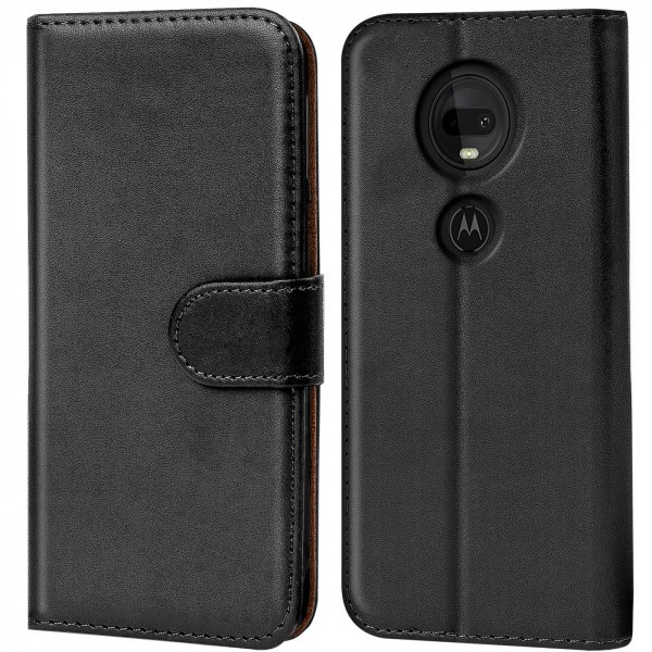 Safers Basic Wallet für Motorola Moto G7 Power Hülle Bookstyle Klapphülle Handy Schutz Tasche