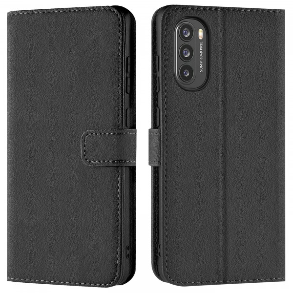 Safers Basic Wallet für Motorola Moto G62 5G Hülle Bookstyle Klapphülle Handy Schutz Tasche