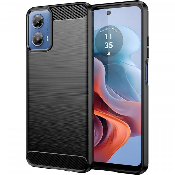 Safers Carbon Hülle für Motorola Moto G34 5G Schutzhülle Handy Case Cover