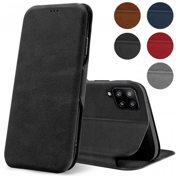 Safers Shell Flip für Samsung Galaxy A22 4G / M22 / M32 Hülle Premium Bookstyle Case Handyhülle Vint