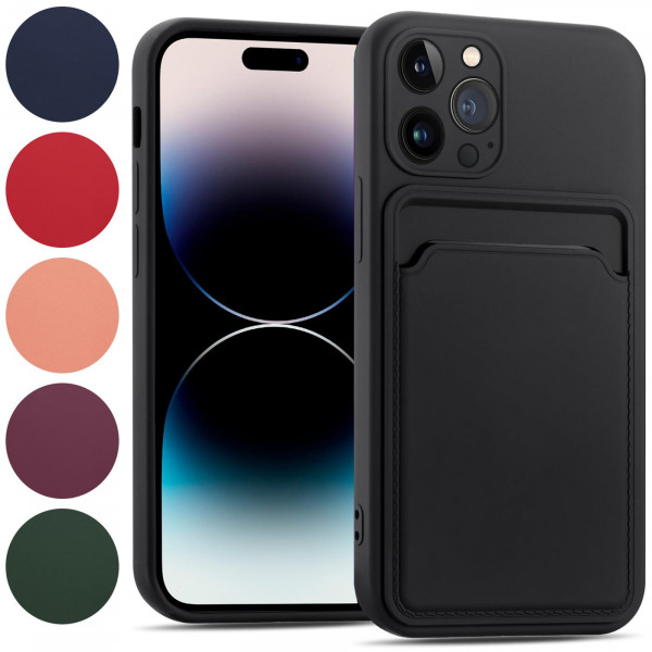 Safers Card Case für iPhone 15 Pro Max Hülle Schutzhülle mit Kartenfach Slim Cover