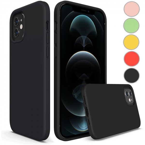 Safers Color TPU für Apple iPhone 12 Mini Hülle [5.4 Zoll] Soft Silikon Case mit innenliegendem Stof