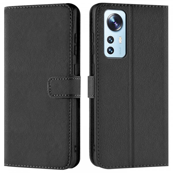 Safers Basic Wallet für Xiaomi 12 / 12X Hülle Bookstyle Klapphülle Handy Schutz Tasche