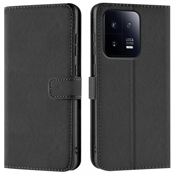 Safers Basic Wallet für Xiaomi 13 Pro Hülle Bookstyle Klapphülle Handy Schutz Tasche