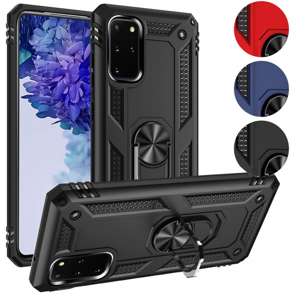 Safers Armor Case für Samsung Galaxy S20 Plus Hülle mit Magnet Ringhalterung robuste Schutzhülle