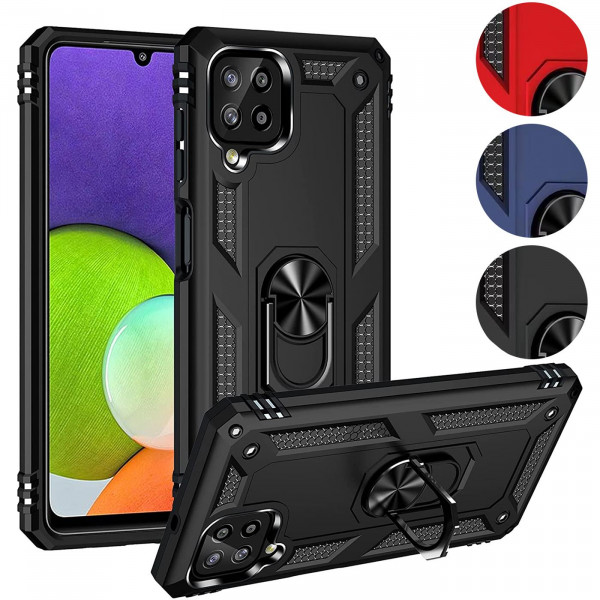 Safers Armor Case für Samsung Galaxy A22 4G / M22 / M32 Hülle mit Magnet Ringhalterung robuste Schut