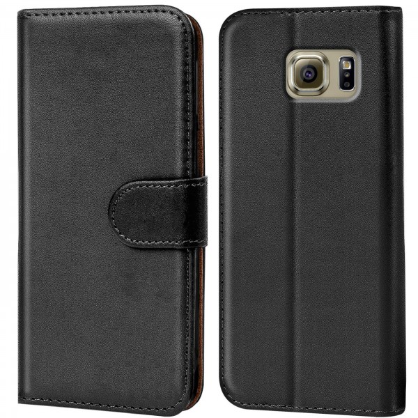 Safers Basic Wallet für Samsung Galaxy S6 Edge Plus Hülle Bookstyle Klapphülle Handy Schutz Tasche