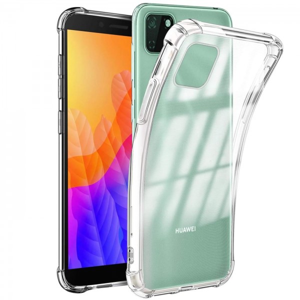 Safers Rugged TPU für Huawei Y5p Schutzhülle Anti Shock Handy Case Transparent Cover