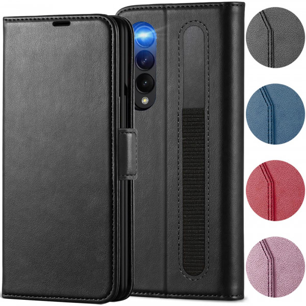 Nathy Wallet für Samsung Galaxy Z Fold 4 Hülle Flip Case mit Kartenfächer Premium Schutzhülle