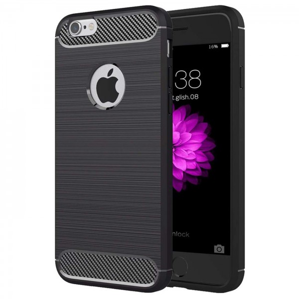 Safers Carbon Hülle für Apple iPhone 6 / 6S Schutzhülle Handy Case Cover