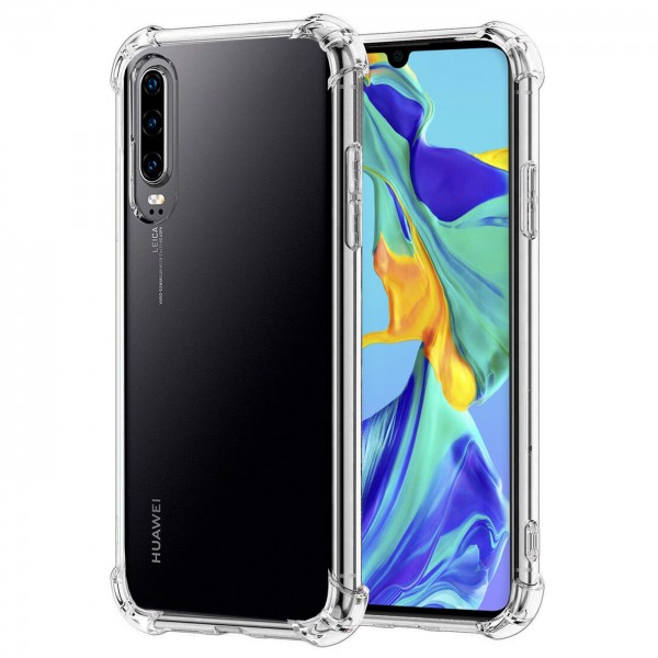 Safers Rugged TPU für Huawei P30 Schutzhülle Anti Shock Handy Case Transparent Cover