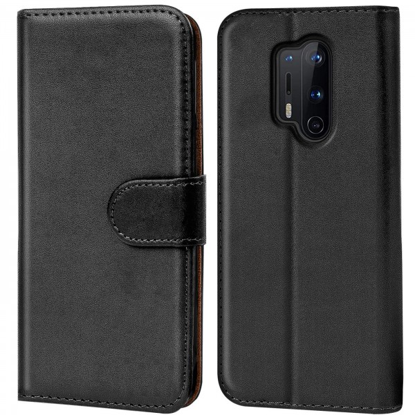 Safers Basic Wallet für OnePlus 8 Pro Hülle Bookstyle Klapphülle Handy Schutz Tasche