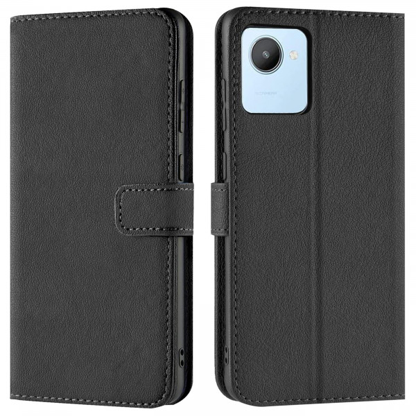 Safers Basic Wallet für Realme C30 Hülle Bookstyle Klapphülle Handy Schutz Tasche