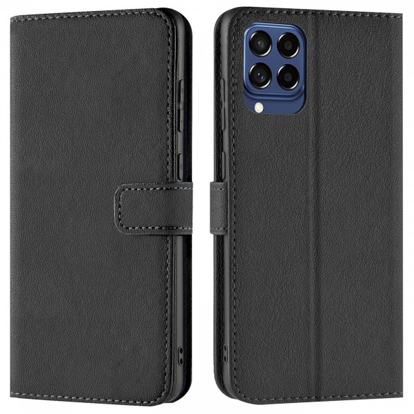 Safers Basic Wallet für Samsung Galaxy M33 5G Hülle Bookstyle Klapphülle Handy Schutz Tasche