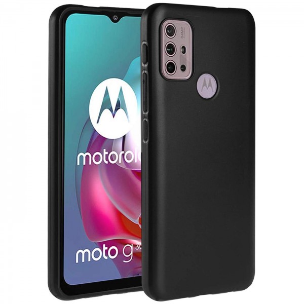 Safers Classic TPU für Motorola Moto G30 / G20 / G10 Schutzhülle Hülle Schwarz Handy Case