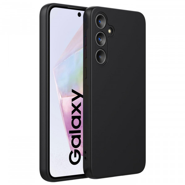 Safers Classic TPU für Samsung Galaxy A35 5G Schutzhülle Hülle Schwarz Handy Case