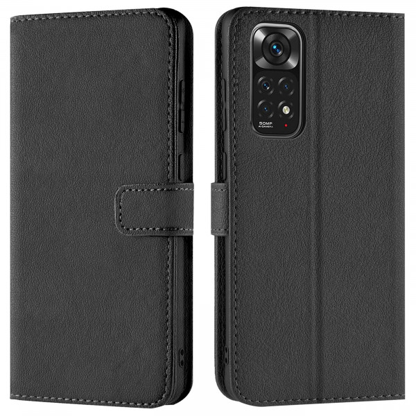 Safers Basic Wallet für Xiaomi Redmi Note 11 / 11S Hülle Bookstyle Klapphülle Handy Schutz Tasche