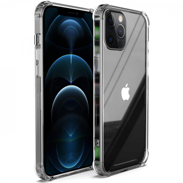 Safers Rugged TPU für Apple iPhone 12 / 12 Pro Schutzhülle Anti Shock Handy Case Transparent Cover