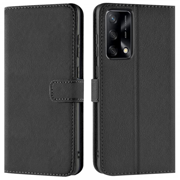 Safers Basic Wallet für OPPO A74 4G Hülle Bookstyle Klapphülle Handy Schutz Tasche