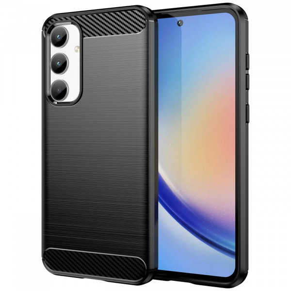 Safers Carbon Hülle für Samsung Galaxy A35 5G Schutzhülle Handy Case Cover