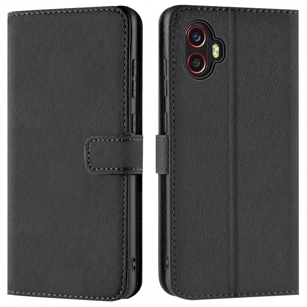 Safers Basic Wallet für Samsung Galaxy XCover 6 Pro Hülle Bookstyle Klapphülle Handy Schutz Tasche