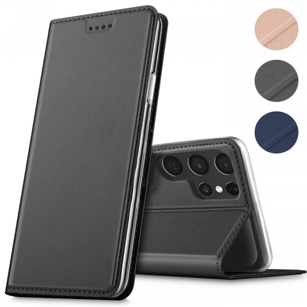 Safers Electro Flip für Samsung Galaxy S22 Ultra Hülle Magnet Case Handy Tasche Klapphülle