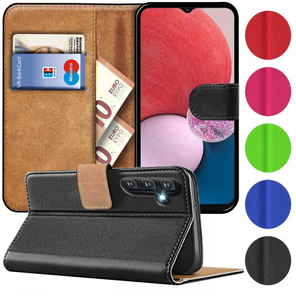 Safers Basic Wallet für Samsung Galaxy A14 4G / 5G Hülle Bookstyle Klapphülle Handy Schutz Tasche