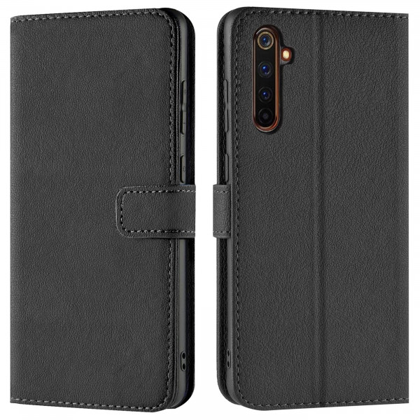 Safers Basic Wallet für Realme X50 Pro Hülle Bookstyle Klapphülle Handy Schutz Tasche