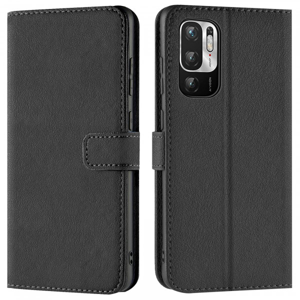 Safers Basic Wallet für Xiaomi Redmi Note 10 5G Hülle Bookstyle Klapphülle Handy Schutz Tasche