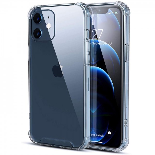 Safers Rugged TPU für Apple iPhone 12 Mini Schutzhülle Anti Shock Handy Case Transparent Cover