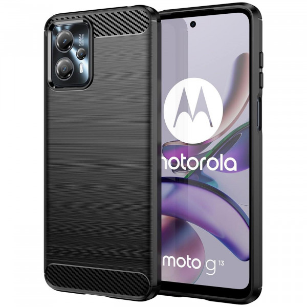 Safers Carbon Hülle für Motorola Moto G13 / G23 Schutzhülle Handy Case Cover