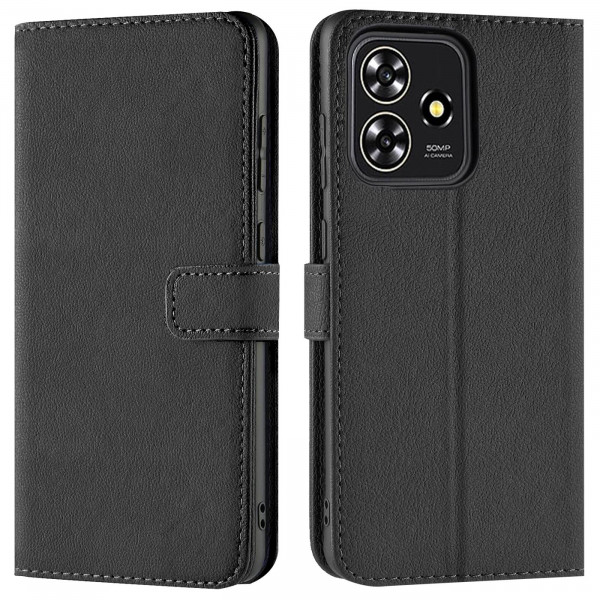 Safers Basic Wallet für ZTE Blade A73 4G Hülle Bookstyle Klapphülle Handy Schutz Tasche