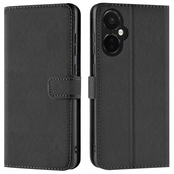 Safers Basic Wallet für OnePlus Nord CE 3 Lite 5G Hülle Bookstyle Klapphülle Handy Schutz Tasche, Sc