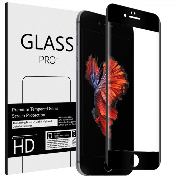 Safers Full Screen Panzerglas für Apple iPhone 7 Plus / 8 Plus Schutzfolie Glas Vollbild