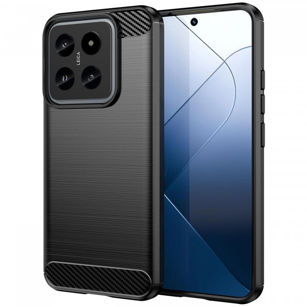 Safers Carbon Hülle für Xiaomi 14 Pro Schutzhülle Handy Case Cover