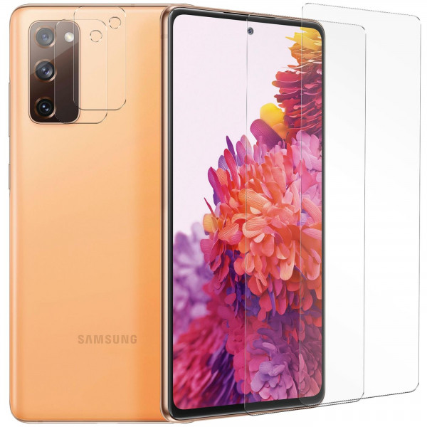 Safers Panzerglas für Samsung Galaxy S20 FE Schutzfolie 2x Kamera Schutzglas Folie 2x Panzerfolie