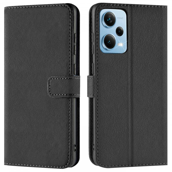 Safers Basic Wallet für Xiaomi Redmi Note 12 Pro+ 5G Hülle Bookstyle Klapphülle Handy Schutz Tasche,