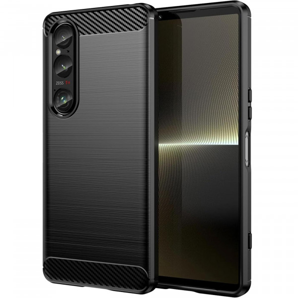 Safers Carbon Hülle für Sony Xperia 1 VI Schutzhülle Handy Case Cover